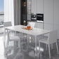 Modern Sintered Stone Top Dining Set Rectangle 1/2/4/5 Pieces Dining Table with Chairs Clearhalo 'Dining Room Sets' 'Dining Tables & Seating' 'dining_room_set' 'furn' 'furn_dining_room_set' 'Furniture' 'furniture_dining_room_set' 'Kitchen & Dining Furniture' 1200x1200_e0d673f6-8488-4e30-bc15-ce628c32a0b3