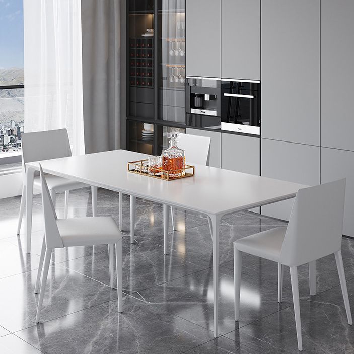 Modern Sintered Stone Top Dining Set Rectangle 1/2/4/5 Pieces Dining Table with Chairs Clearhalo 'Dining Room Sets' 'Dining Tables & Seating' 'dining_room_set' 'furn' 'furn_dining_room_set' 'Furniture' 'furniture_dining_room_set' 'Kitchen & Dining Furniture' 1200x1200_e0d673f6-8488-4e30-bc15-ce628c32a0b3