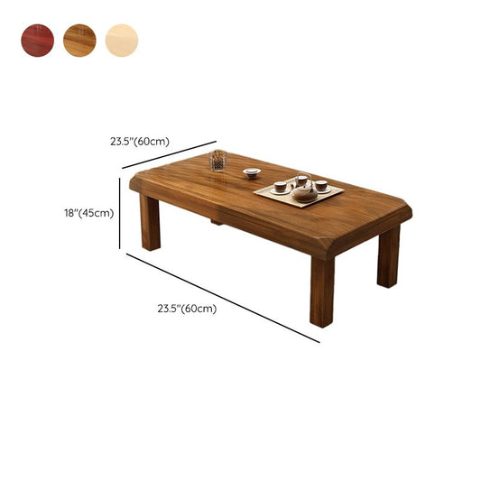 Mesa de café de madera rectangular de simplicidad mesa de café individual contemporánea