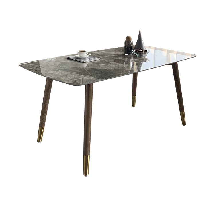 Sintered Stone Two-Color Dining Table Luxury 4 Legs Table for Dining Room Clearhalo ' dining_table' 'Dining Tables & Seating' 'Dining Tables' 'furn' 'furn_dining_table' 'Furniture' 'furniture_dining_table' 'Kitchen & Dining Furniture' 'kitchen&dining_furn' 'kitchen' 'kitchen_dining_table' 1200x1200_e0d8b805-29b5-4818-9385-c8f2e4be542a