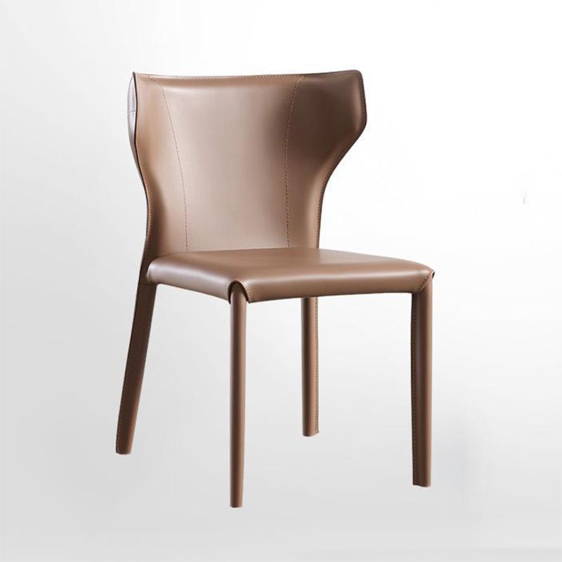 ダイニングルーム布張りの椅子レザーキッチンウィングバックチェア