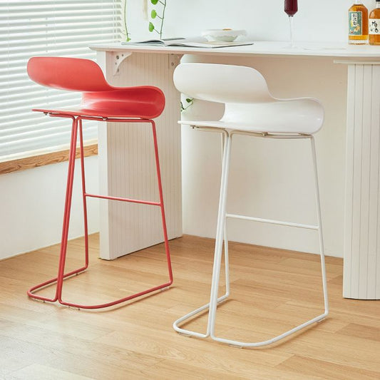 Scandinavian Restaurant Footrest Stool Matte Finish Plastic Bar Stool Clearhalo 'Bar Furniture' 'Bar Stools' 'bar_stools' 'furn' 'furn_bar_stools' 'Furniture' 'furniture_bar_stools' 'Kitchen & Dining Furniture' 1200x1200_e0da08b6-a814-4a83-86f0-3558bb2593d6