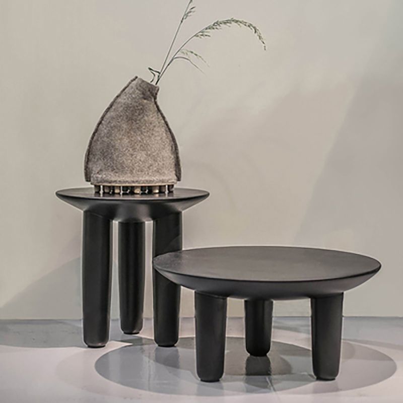Black Finish Wood 3 Legs Cocktail Table 2-Piece Round Coffee Table Set Clearhalo 'Coffee & Accent Tables' 'Coffee Tables' 'coffee_tables' 'furn' 'furn_coffee_tables' 'Furniture' 'Living Room Furniture' 1200x1200_e0dbd059-ce2f-44e2-b459-0ec6ad61d870