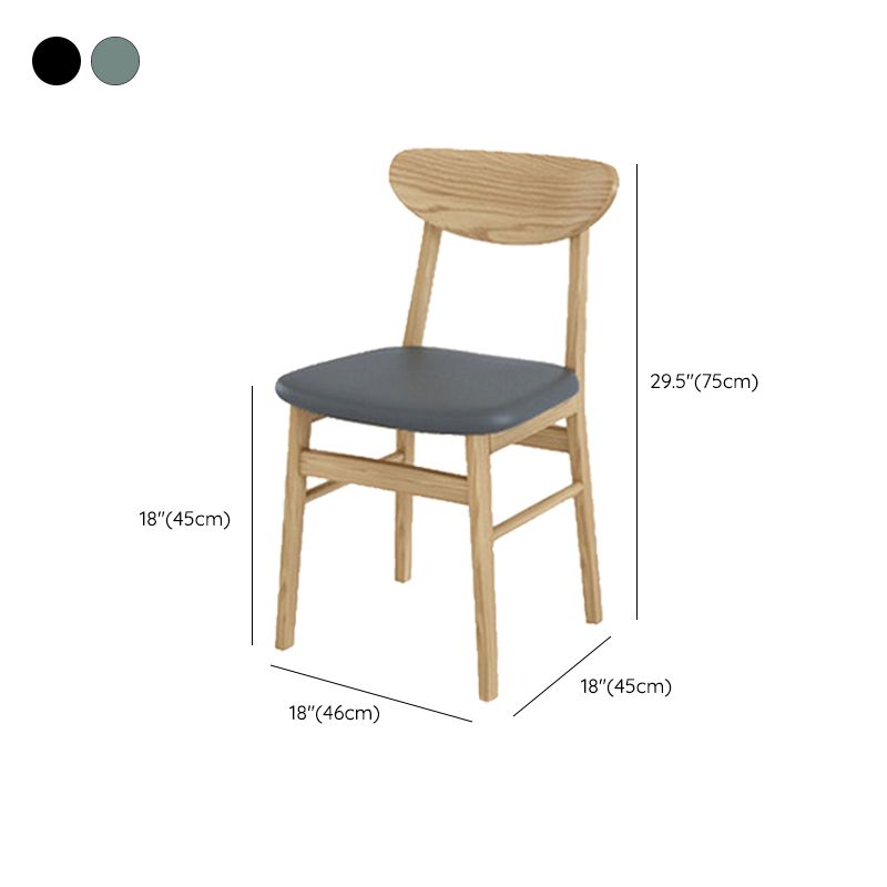 Houten open rug eetstoelen eigentijdse gestoffeerde eetstoelen