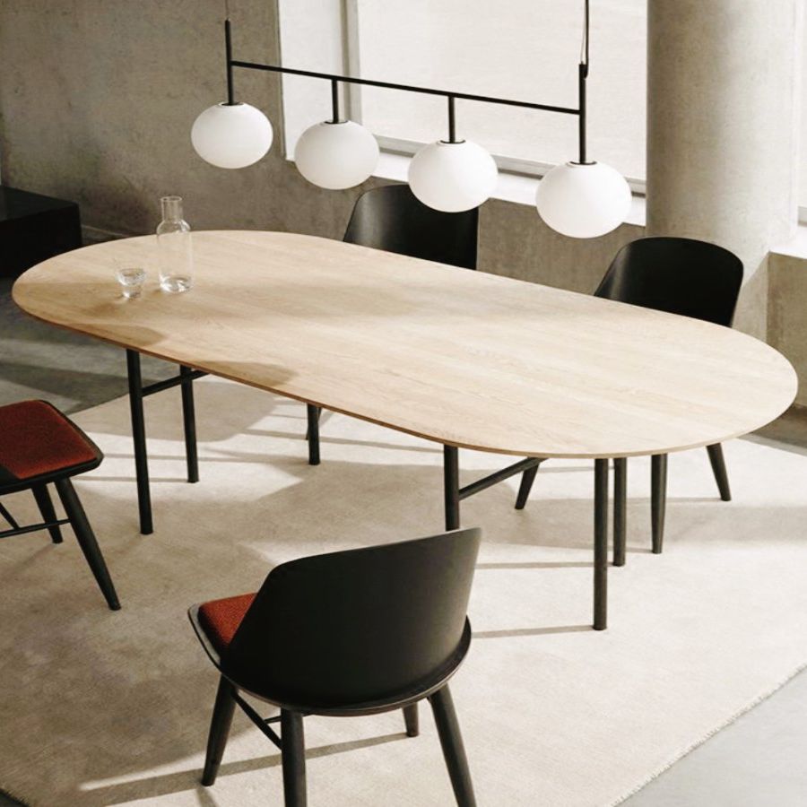 Metal Modern Oval Dining Table Wood Top Table for Dining Room and Kitchen Clearhalo ' dining_table' 'Dining Tables & Seating' 'Dining Tables' 'furn' 'furn_dining_table' 'Furniture' 'furniture_dining_table' 'Kitchen & Dining Furniture' 'kitchen&dining_furn' 'kitchen' 'kitchen_dining_table' 1200x1200_e0dccfd5-09df-4848-a5c3-736f1e76c9db
