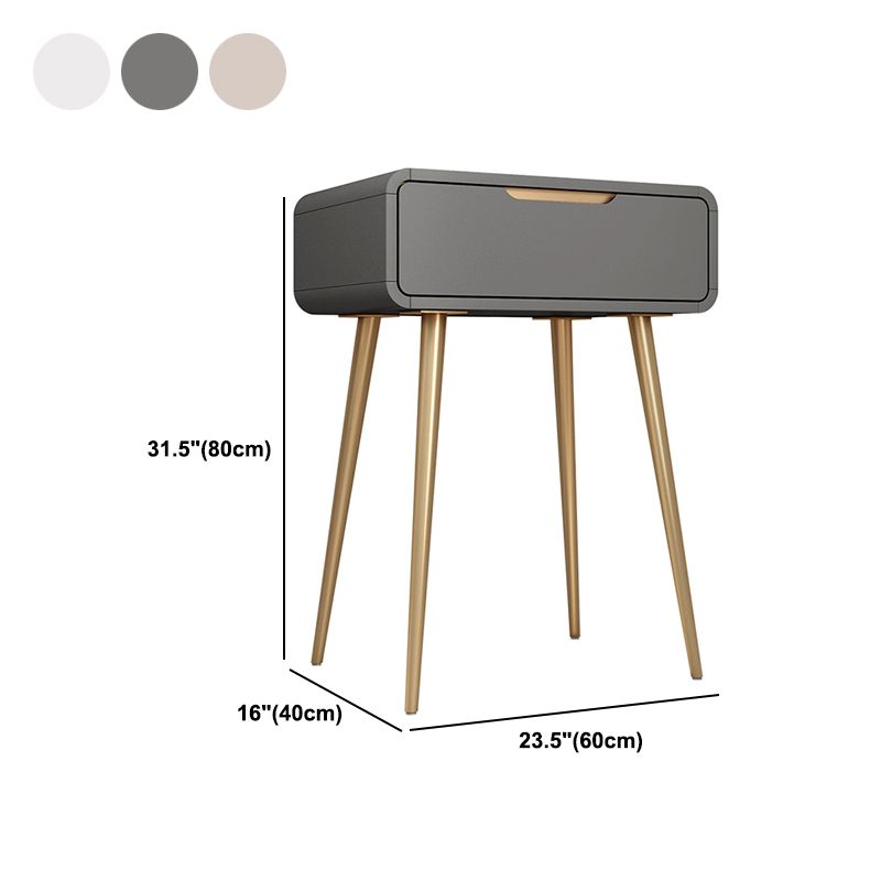 Vanité de maquillage glamour avec tiroir en gris / blanc / rose pour chambre à coucher