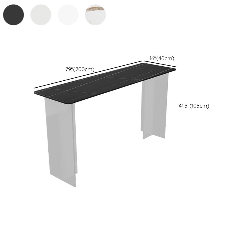Modern Bar Table Set 1/2/3 Pieces Stone Rectangle Bistro Set for Indoor Clearhalo 'Bar Furniture' 'furn' 'furn_home_bar_bar_sets' 'Furniture' 'Home Bars & Bar Sets' 'home_bar_bar_sets' 'Kitchen & Dining Furniture' 1200x1200_e0dffbce-7cc8-4794-87d2-beb6c3f91fdb