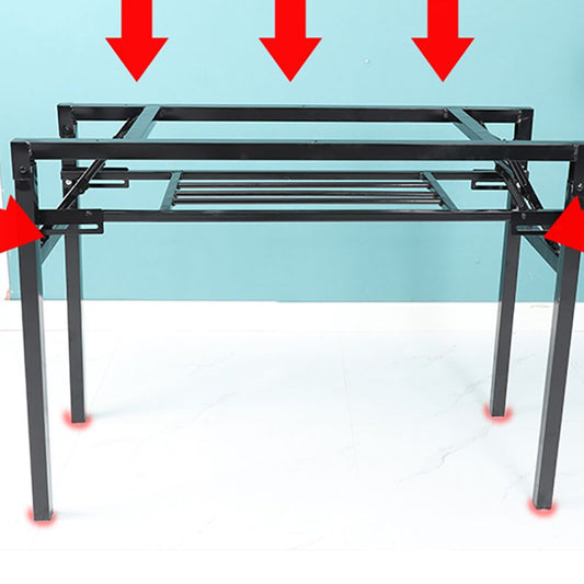 Bureau d'écriture en métal et en bois bureau de bureau rectangulaire pour la maison