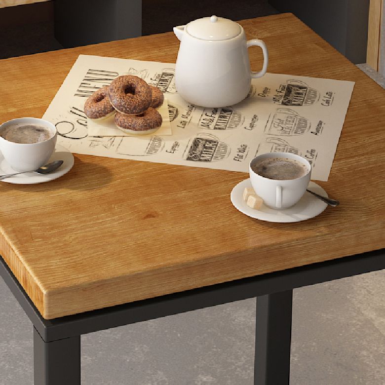 Industrial Indoor Bar Dining Table Square Metal and Wood Bar Table Clearhalo 'Bar Furniture' 'Bar Tables' 'bar_tables' 'furn' 'furn_bar_tables' 'Furniture' 'Kitchen & Dining Furniture' 1200x1200_e0e085a7-c35d-4e97-a816-9b2d340bda5e