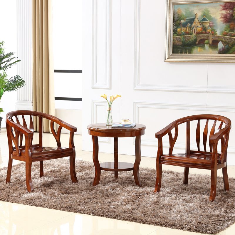 Sedia da pranzo in stile tradizionale sedia a braccio sala da pranzo in legno per hotel