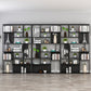 Contemporary Metal Bookshelf Etagere Open Shelf Bookcase with Shelves
