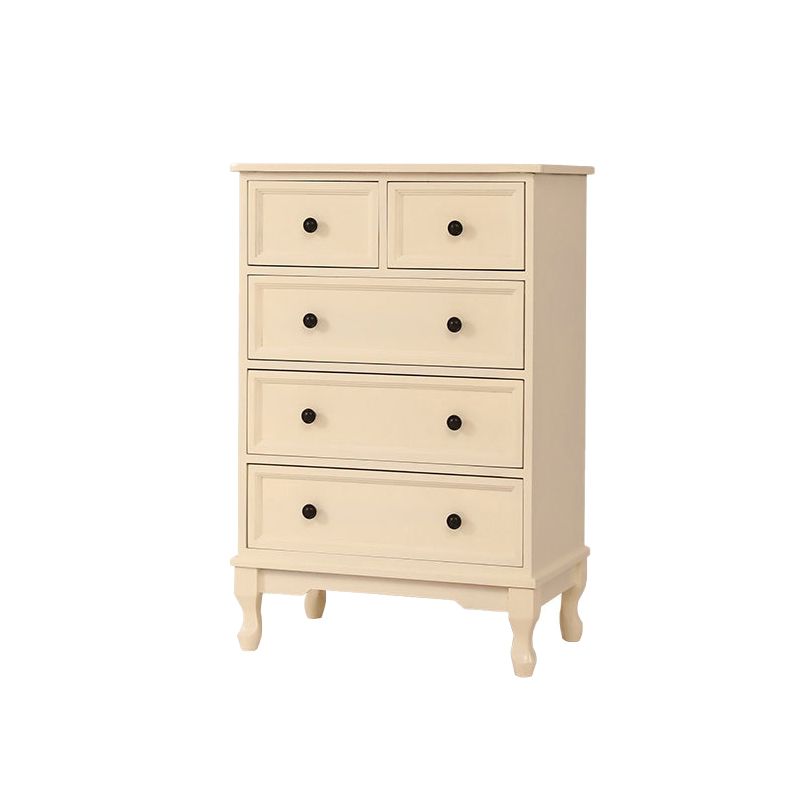 Witte moderne zijkast rechthoek houten knoppen kast met lade