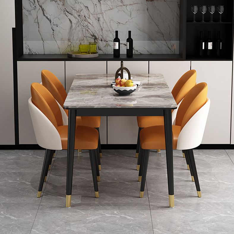 Set da pranzo rettangolare stile glam Set da pranzo da 1/2/5/7 pezzi per sale da pranzo