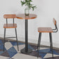 Industrial Style Black Iron Bar Table Wood Brown Top Bistro Table with Pedestal Clearhalo 'Bar Furniture' 'Bar Tables' 'bar_tables' 'furn' 'furn_bar_tables' 'Furniture' 'furniture_bar_tables' 'Kitchen & Dining Furniture' 1200x1200_e0e2fcbc-1086-41bd-b481-51c8584c840b
