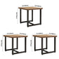 Industrial Solid Wood Dining Table Square Table in Brown with Metal Trestle Base Clearhalo ' dining_table' 'Dining Tables & Seating' 'Dining Tables' 'furn' 'furn_dining_table' 'Furniture' 'furniture_dining_table' 'Kitchen & Dining Furniture' 'kitchen&dining_furn' 'kitchen' 'kitchen_dining_table' 1200x1200_e0e35566-e41f-42de-9662-1c1020baf748
