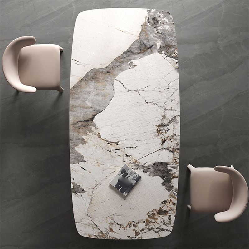 Modern Dining Table Stone Top Table with Stainless Steel Pedestal Base Clearhalo ' dining_table' 'Dining Tables & Seating' 'Dining Tables' 'furn' 'furn_dining_table' 'Furniture' 'furniture_dining_table' 'Kitchen & Dining Furniture' 'kitchen&dining_furn' 'kitchen' 'kitchen_dining_table' 1200x1200_e0e4c687-0239-4dfe-b2e0-39bddf765ec4