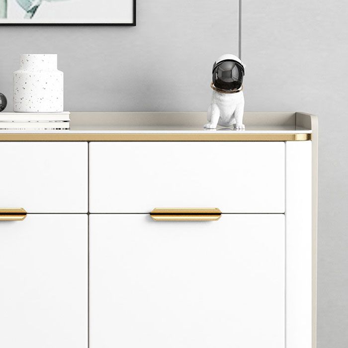 Glam Sideboard Stone Top Sideboard with Door and Drawer for Dining Room Clearhalo 'buffet_sideboard' 'Buffets & Sideboards' 'furn' 'furn_buffet_sideboard' 'Furniture' 'Kitchen & Dining Furniture' 1200x1200_e0e550e8-dc2a-420d-a2a2-673e2cd44692
