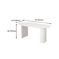 Solid Wood White Dining Table Simplicity Double Pedestal Table for Dining Room Clearhalo 'Dining Tables & Seating' 'Dining Tables' 'dining_table' 'furn' 'furn_dining_table' 'Furniture' 'furniture_dining_table' 'Kitchen & Dining Furniture' 'kitchen' 'kitchen_dining_table' 1200x1200_e0e8ce32-71f8-4a35-9a77-aade246b94a6