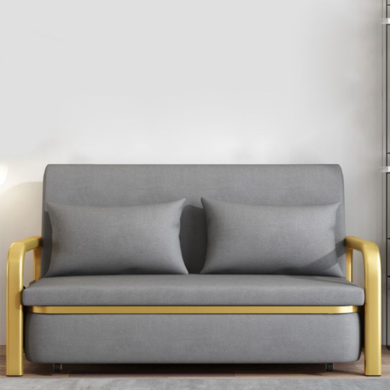 Gray Faux leather Sleeper Sofa 35.43" Wide Foldable Sofa Bed with Cushion Back Clearhalo 'furn' 'furn_futons' 'Furniture' 'Futons & Daybeds' 'Futons' 'Living Room Furniture' 1200x1200_e0e9b0cc-4ac7-4d18-8c47-4afaa8f04a86