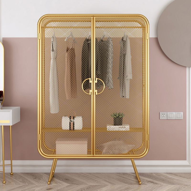 Noordse ijzeren rooster Garderobe Lange hangende opberg metalen opbergkast