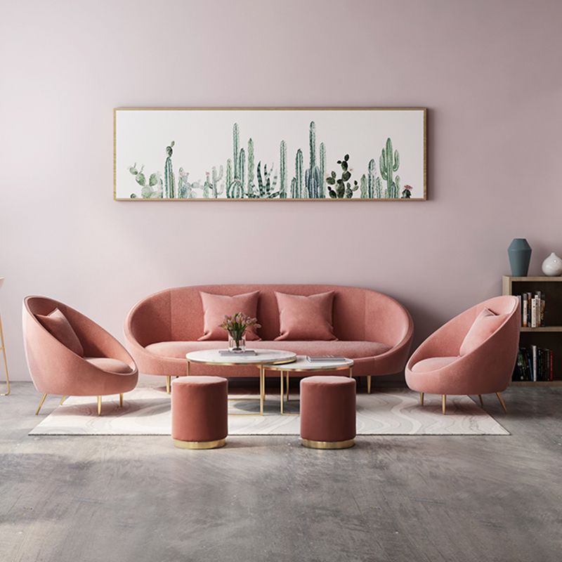 Modern Scratch Resistant Standard Round Velvet Indoor Standard