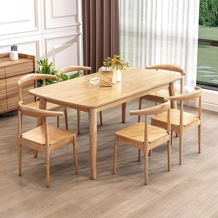 Industrial Standard Dining Table Rectangle Solid Wood Dining Table for Kitchen Clearhalo ' dining_table' 'Dining Tables & Seating' 'Dining Tables' 'furn' 'furn_dining_table' 'Furniture' 'furniture_dining_table' 'Kitchen & Dining Furniture' 'kitchen&dining_furn' 'kitchen' 'kitchen_dining_table' 1200x1200_e0eb55f5-d567-45e8-a5c3-b73b2e9b4f64