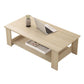 Contemporary Wooden with Storage Shelf Rectangular Single Coffee Table Clearhalo 'Coffee & Accent Tables' 'Coffee Tables' 'coffee_tables' 'furn' 'furn_coffee_tables' 'Furniture' 'Living Room Furniture' 1200x1200_e0eb80aa-37d7-4382-b8ca-6d6d8b80041b