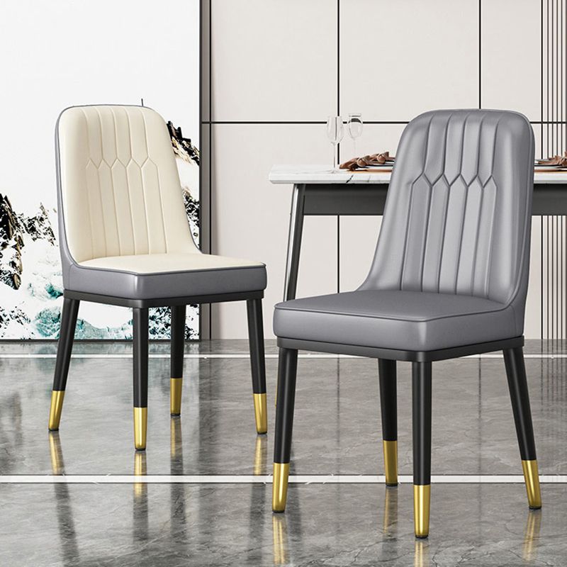 ダイニングルーム用のモダンメタルチェアパーソンズキッチンサイドチェア