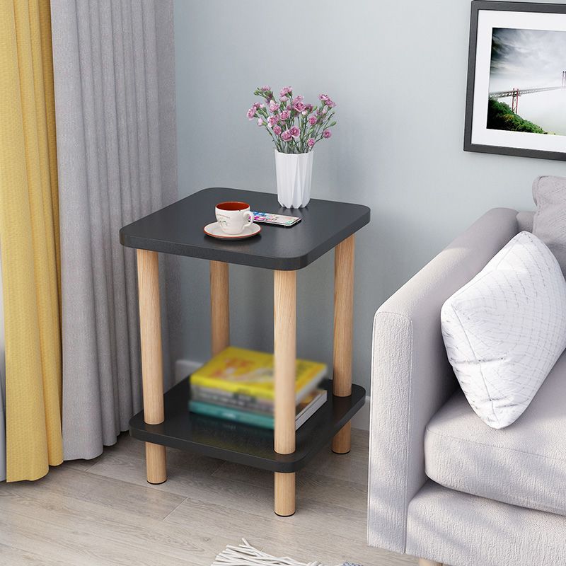 Nordic style Wood Side Table with Shelves Sofa End Table for Living Room Clearhalo 'Coffee & Accent Tables' 'End & Side Tables' 'end_side_table' 'end_side_tables' 'furn' 'furn_end_side_tables' 'Furniture' 'furniture_end_side_table' 'Living Room Furniture' 1200x1200_e0ec2f7e-958a-4dd3-8a09-67a519f1ba8b