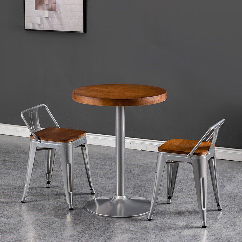 Industrial Style Dining Table Solid Wood Table for Dining Room