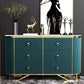 Sideboard in stile glam con tavolo da tavolo a buffet a 6 cassetti per la sala da pranzo