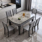 Round Sintered Stone Dining Table Modern Extendable Furniture with 4 Legs for Apartment Clearhalo 'Dining Tables & Seating' 'Dining Tables' 'dining_table' 'furn' 'furn_dining_table' 'Furniture' 'Kitchen & Dining Furniture' 1200x1200_e0ec9b0a-7a78-4fe1-a283-03c3cb321c86