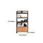 Modern Style Bookcase Black Metal Frame Open Back Bookshelf for Home Office