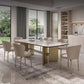Set da tavolo rettangolare in pietra sinterizzata stile nordico glam Set da pranzo da 1/4/5/7 pezzi per la casa