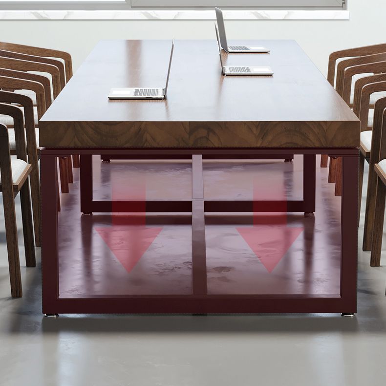 Industrial 29.53" Tall Writing Desk Solid Wood Rectangle Office Desk Clearhalo 'furn' 'furn_office_desk' 'Furniture' 'Office Desks' 'Office Furniture' 'office_desk' 1200x1200_e0f15405-7de3-41f9-b5d4-f65b38c190b8