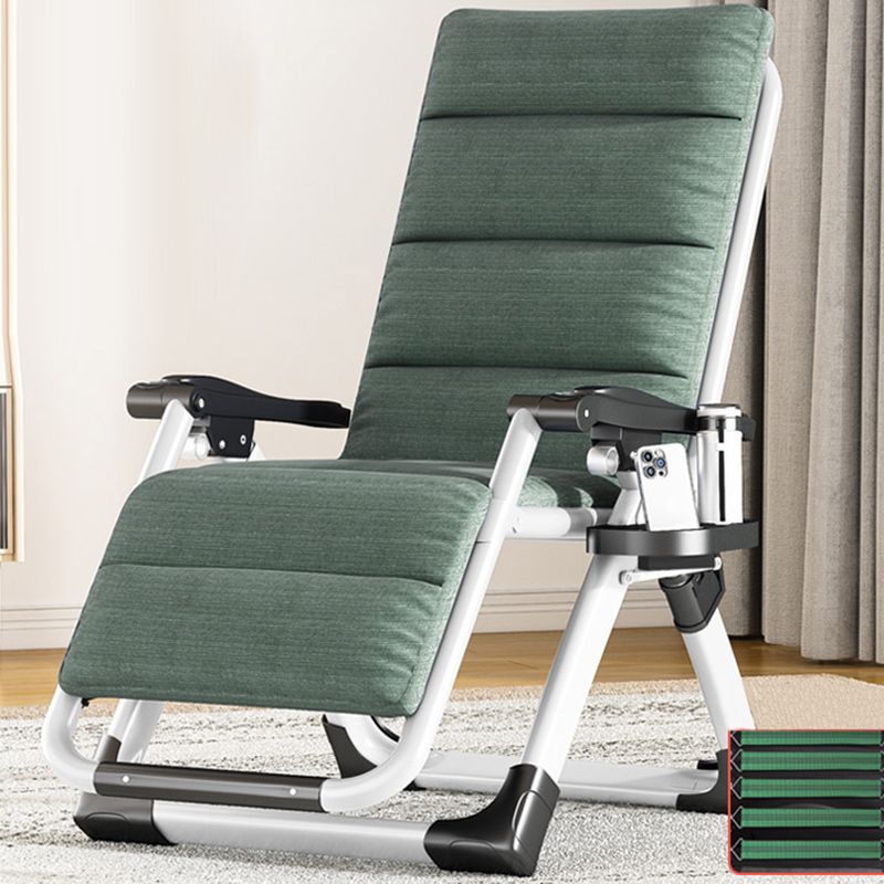 Reclinabile standard contemporaneo con tappezzeria e base metallica