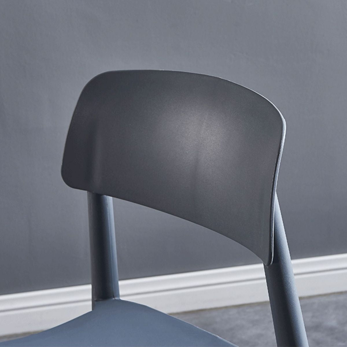 Modern Square Open Back Dining Chair Plastic Stackable Side Dining Chairs for Kitchen Clearhalo ' kitchen&dining_furn' 'Dining Chairs' 'Dining Tables & Seating' 'dining_chair' 'furn' 'furn_dining_chair' 'Furniture' 'furniture_dining_chair' 'Kitchen & Dining Furniture' 'kitchen' 1200x1200_e0f3889f-3d28-4867-a259-def46c32a1fd