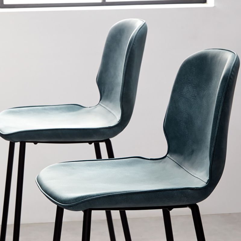 Modern Faux Leather Counter Stool Low Back Indoor Stool with Black Frame Clearhalo 'Bar Furniture' 'Bar Stools' 'bar_stools' 'furn' 'furn_bar_stools' 'Furniture' 'Kitchen & Dining Furniture' 1200x1200_e0f3b94f-230d-4fd1-91b5-34461bcd14fc