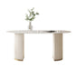 Metal Contemporary Oval Dining Table Sintered Stone Top Table for Dining Room Clearhalo 'Dining Tables & Seating' 'Dining Tables' 'dining_table' 'furn' 'furn_dining_table' 'Furniture' 'Kitchen & Dining Furniture' 1200x1200_e0f46769-a26f-4062-9af6-2236b1bbc872