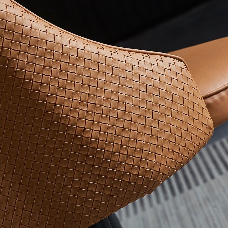 Sedia imbottita sala da pranzo industriale in pelle finta sedia parsons