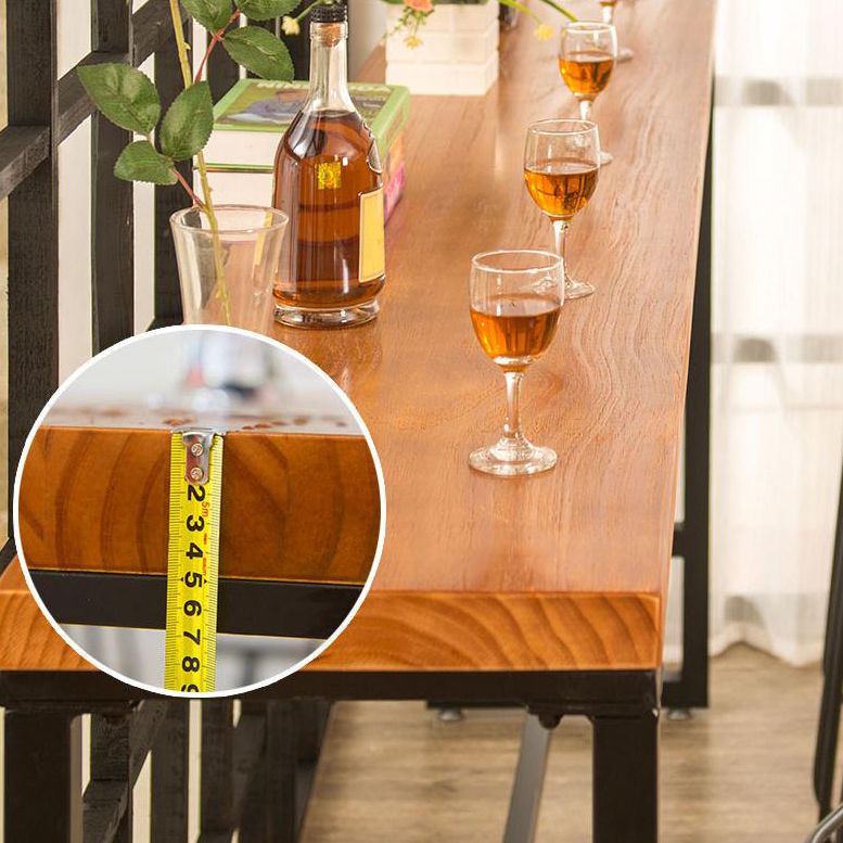 Industrial Solid Wood Bar Table Rectangle Dining Table for Kitchen Living Room Clearhalo 'Bar Furniture' 'Bar Tables' 'bar_tables' 'furn' 'furn_bar_tables' 'Furniture' 'Kitchen & Dining Furniture' 1200x1200_e0f734a4-9637-4f46-8ebf-d10275801e58