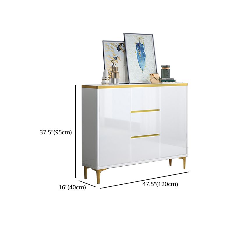 Server da pranzo bianco contemporaneo prodotto in legno regolabile server