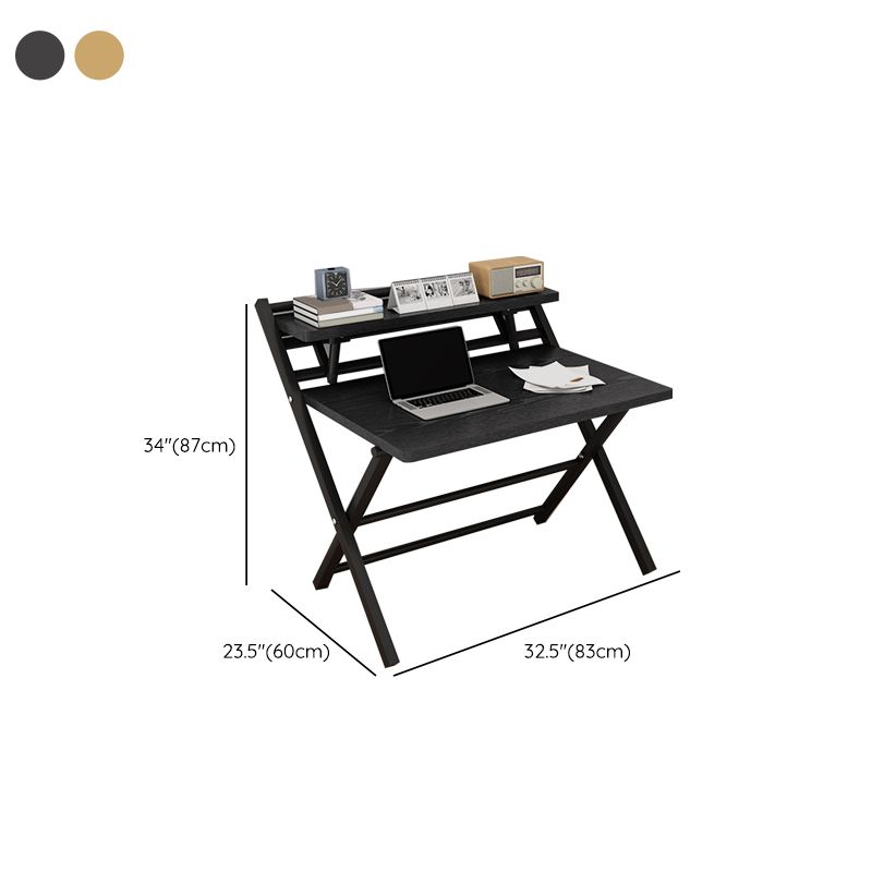 Rectangular Folding Home Writing Desk Trestle Steel Base Office Desk Clearhalo 'furn' 'furn_office_desk' 'Furniture' 'Office Desks' 'Office Furniture' 'office_desk' 1200x1200_e0f8a514-7016-457d-ad40-4b3c85aec6a4