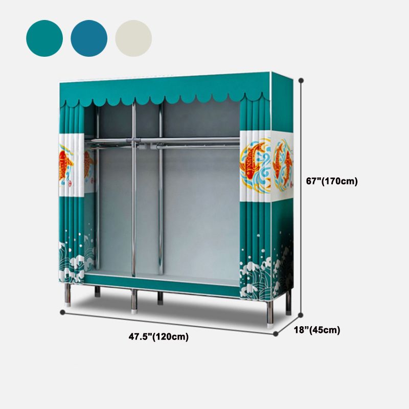 Moderner Kleiderschrank Armoire Aluminiumlegierung Rahmen Kleiderschrank für Zuhause