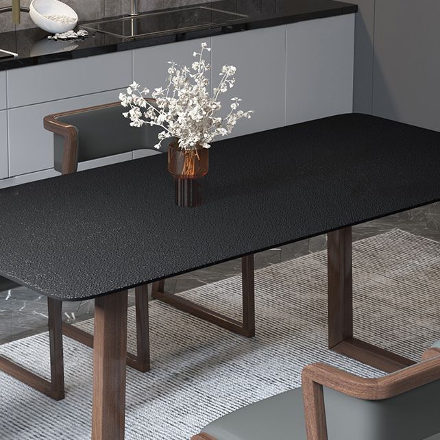 Modern Stone Rectangle Dining Table Solid Wood Base for Dining Room Clearhalo 'Dining Tables & Seating' 'Dining Tables' 'dining_table' 'furn' 'furn_dining_table' 'Furniture' 'Kitchen & Dining Furniture' 1200x1200_e0f92baa-f99b-4a9c-a9a2-1b4d54a79d36