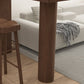 Brown Pine Wood Rectangle Bar Table with Storage for Living Room