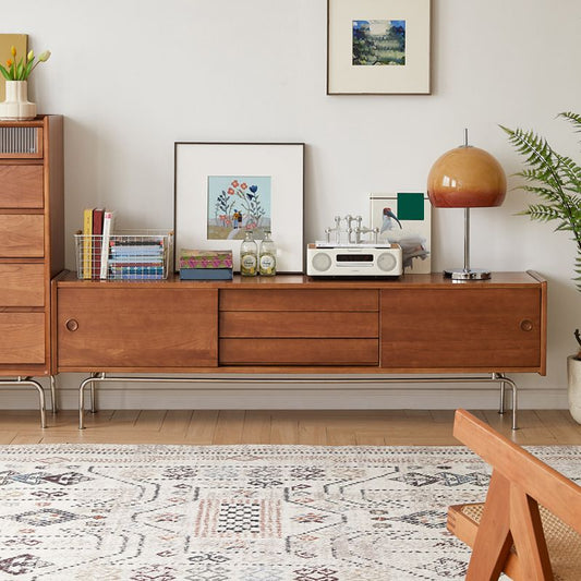 Scandinavian Media Console Solid Wood TV Console for Living Room Clearhalo 'furn' 'furn_tv_stands_entertainment_centers' 'Furniture' 'Living Room Furniture' 'TV Stands & Entertainment Centers' 'TV Stands & Media Storage Furniture' 'tv_stands_entertainment_centers' 1200x1200_e0fa29c3-1b5c-43c7-9024-5ee2345bcdc8