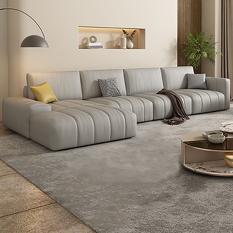 Le macchie scandinave-resistenti per il soggiorno del braccio quadrato di divano e chaise