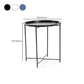 Metal Modern Accent Table Nightstand Antique Finish Bed Nightstand