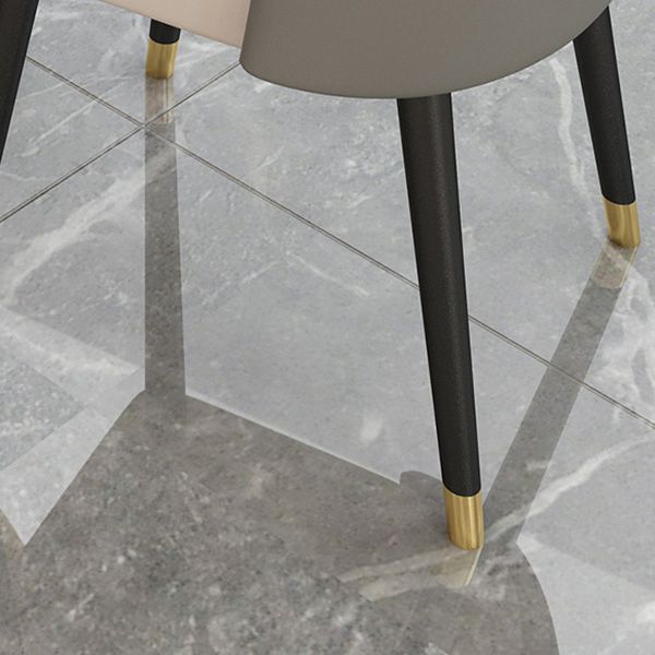 Silla de comedor de piel sintética, estilo Glam, juego de sillas sin brazos Parsons